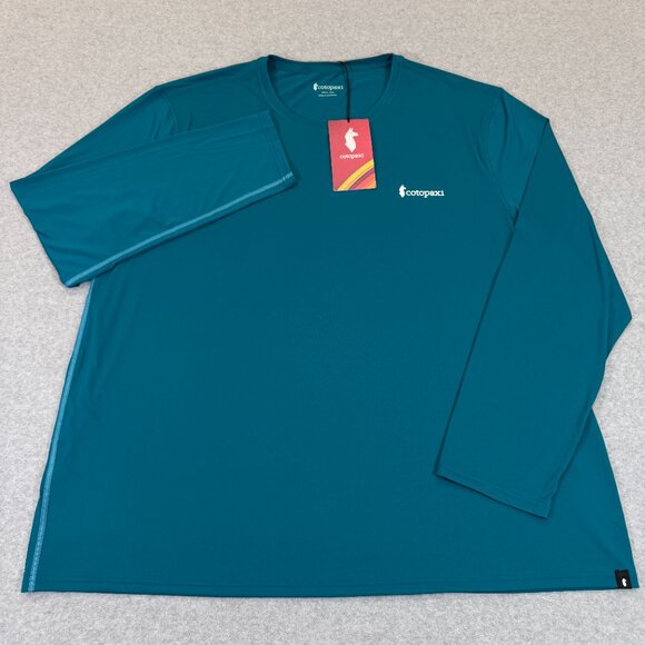 Cotopaxi Fino Long-Sleeve Tech Tee Mens Shirt Gulf Teal Blue 3XL Performance NWT - Picture 2 of 14